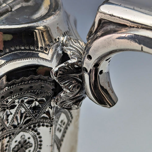 1895 年左右英國古董鍍銀茶壺 Walker & Hall